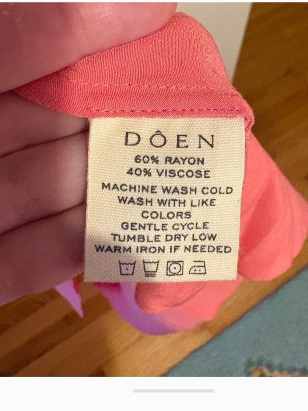 DÔEN Carolynn Dress Coral Rose NWT Medium Romantic Ruffle Midi Dress - Picture 4 of 16